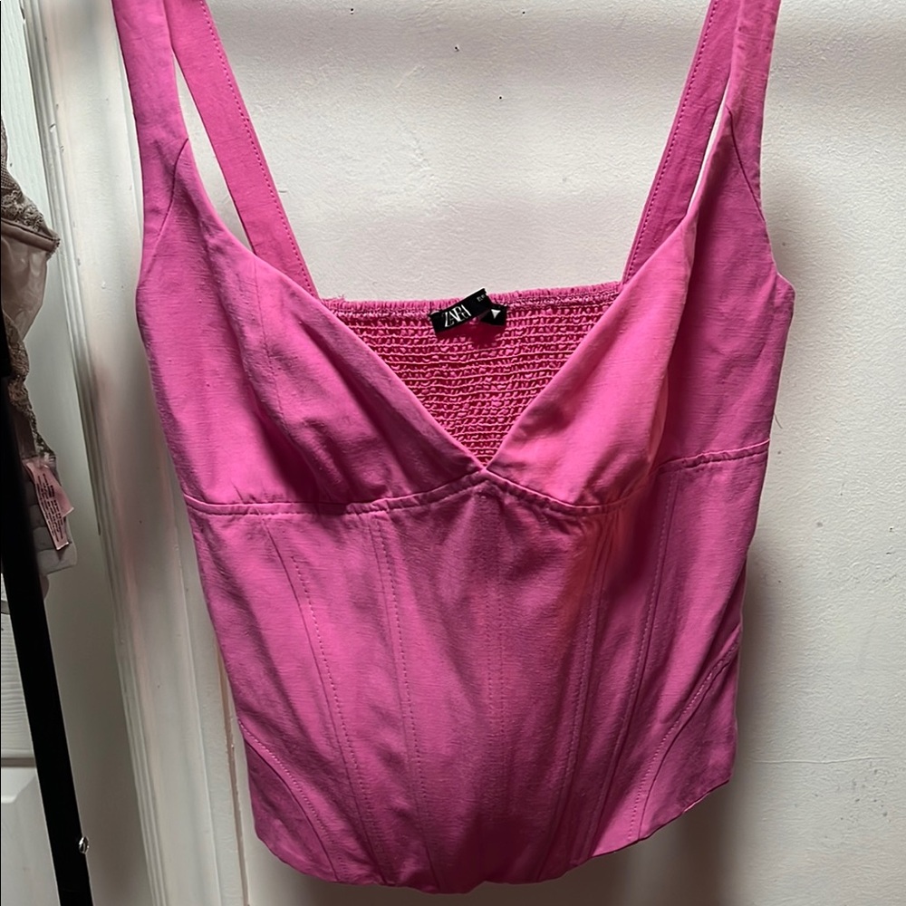 Zara Pink Sleeveless Top